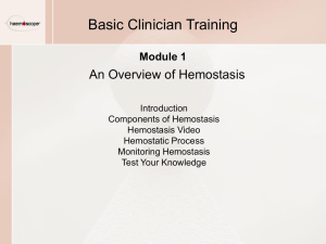 Proposed TEG® Clinician Basic Training