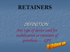 Retainers- FPD