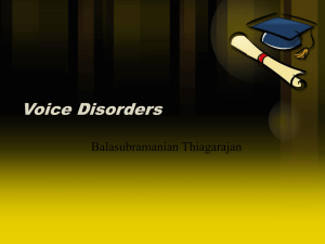 Voice disorders