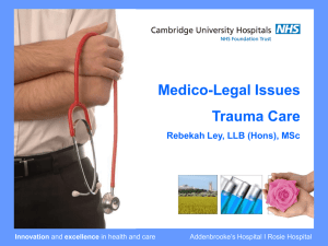 Medico-Legal Issues in Trauma Care