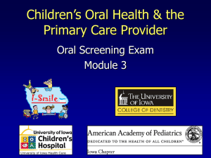 OH Training Module 3 - Oral Screening Exam