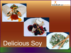 Delicious Soy - Communicating Food for Health