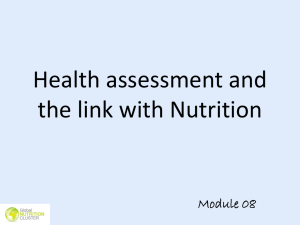 Health Assessment and the Link with Malnutrition