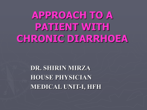 approach to a patient with chronic diarrhoea