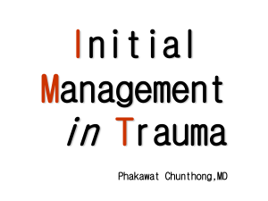 new Initial management in trauma