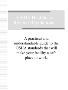 OSHA Healthcare-Related Regulations