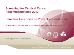 PPT - Canadian Task Force on Preventive Health Care