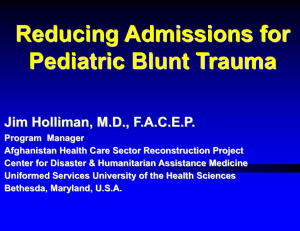 Reducing Admissions for Pediatric Blunt Trauma