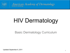 HIV dermatology - American Academy of Dermatology
