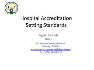 Hospital Accreditation Setting Standards