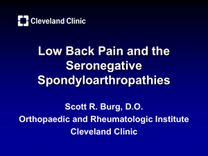 Spondyloarthropathies (SPA) - American Osteopathic Association