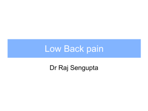 Low Back pain - Bath Institute for Rheumatic Diseases
