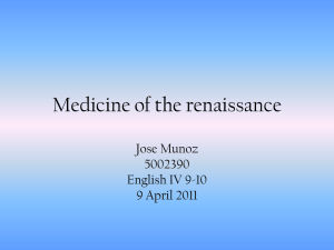 Medicine of the renaissance