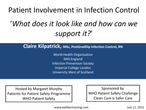 Patient involvement in infection prevention and