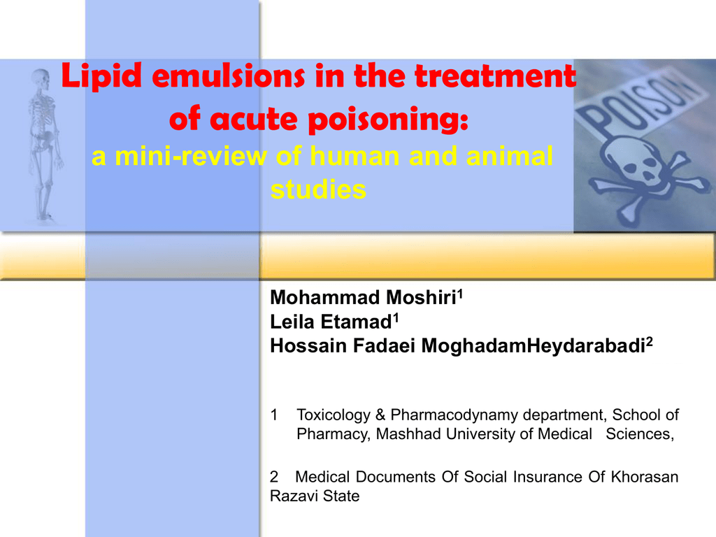 lipid emulsion therapy mechanism