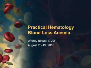 Practical Hematology Blood Loss Anemia