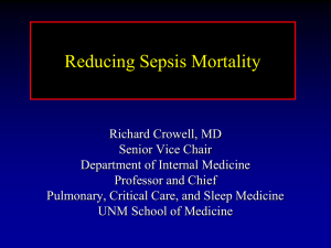 Severe Sepsis - UNM Hospitalist Group / FrontPage
