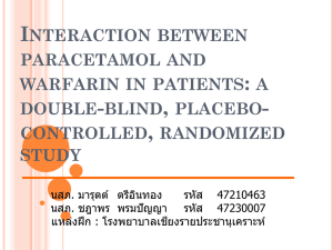 Interaction between paracetamol and warfarin in patients: a double
