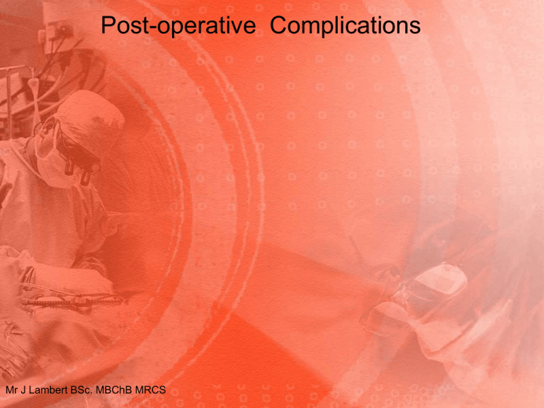 Post Operative Period Duration