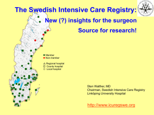 The Swedish Intensive Care Registry