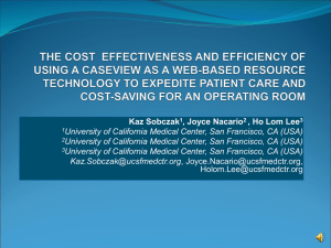 The Cost Effectiveness and Efficiency of Using a CaseView