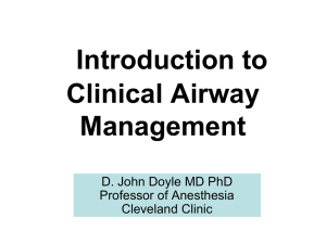 Introduction to Clinical Airway Management - Doyle-Airway