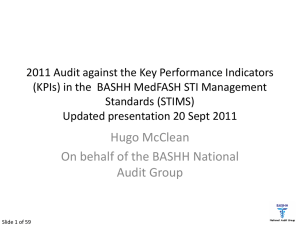 BASHH 2011 Audit against BASHH MedFASH Standards KPIs