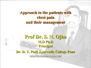 acute myocardial infarction - Prof. Dr. SN Ojha MD Ph.D