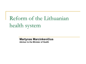 Reform of the Lithuanian health system