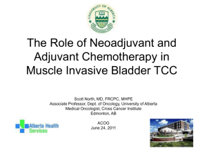 The Role of Neoadjuvant and Adjuvant Chemotherapy in Muscle