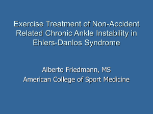 The effects of exercise on non-accident related chronic ankle