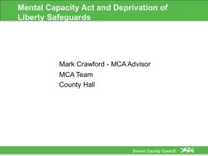 The Mental Capacity Act and DoLS Pathway