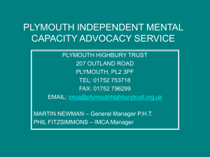 plymouth independent mental capacity advocacy service