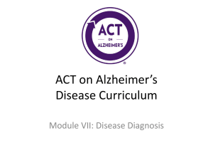 PMA 2020 Alzheimer`s Disease Curricula