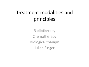 Treatment modalities and principles
