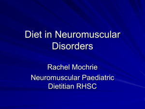 Diet in Neuromuscular Disorders