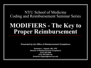 NYU School of Medicine Coding and Reimbursement Seminar Series