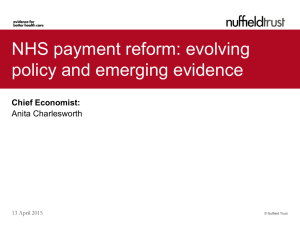 Anita Charlesworth: NHS payment reform