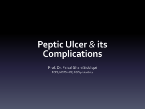 Surgical Complications of Peptic Ulcer