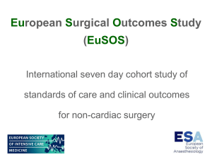 EuSOS Slide set - European Surgical Outcomes Study
