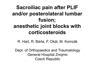 Sacroiliac pain after PLIF and/or posterolateral lumbar fusion