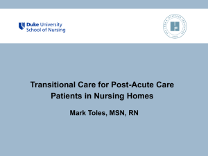 Transitional Care in Nursing Homes