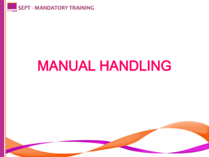 13 MANUAL HANDLING  - NHS eLearning Repository