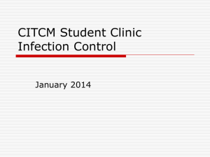 CITCM Student Clinic Infection Control