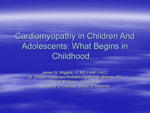 Cardiomyopathy in Children And Adolescents