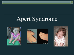 Apert Syndrome - Genetic Disorders