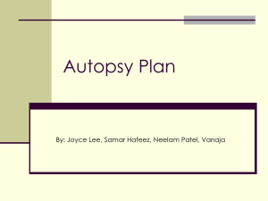 Autopsy Plan