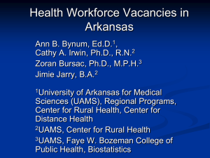 Health Workforce Vacancies in Arkansas