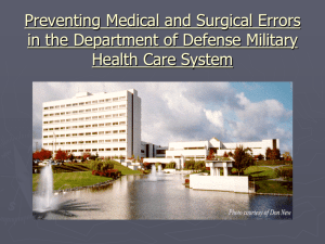 Preventing Medical and Surgical Errors in the Department