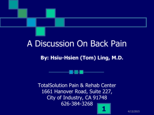 A Discussion On Back Pain - TotalSolution Pain & Rehabilitation